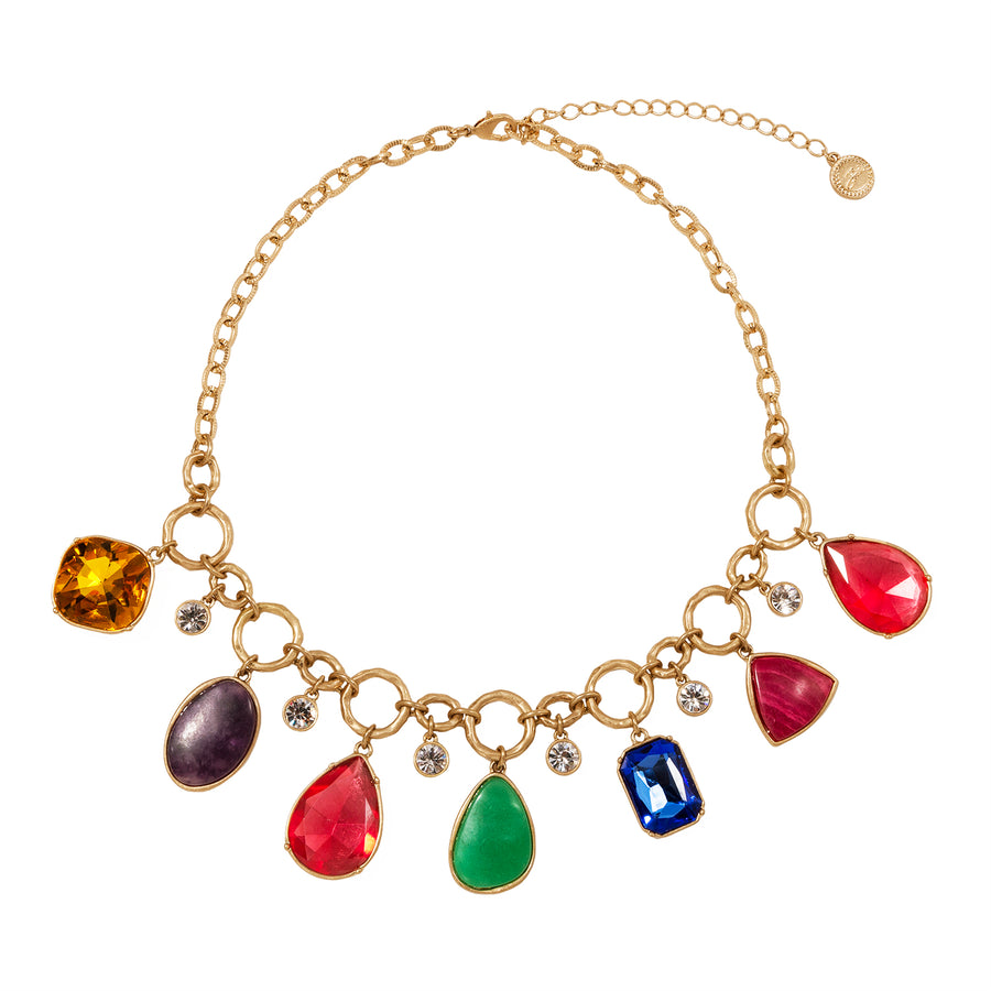 Gold 'Bejewelled' Statement Collar Necklace