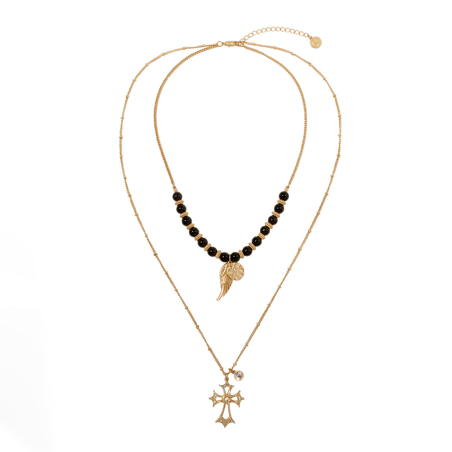 Gold 'Gothic Revival' Layered Necklace