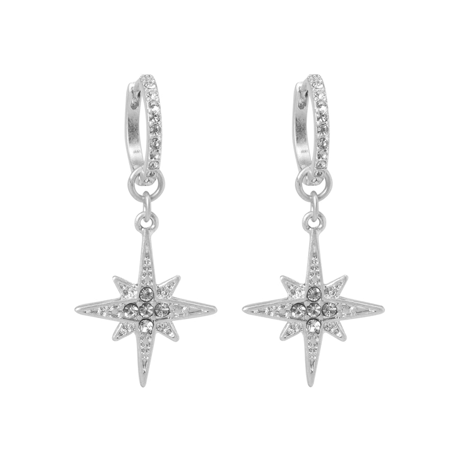 Silver 'Gothic Revival' Star Earrings