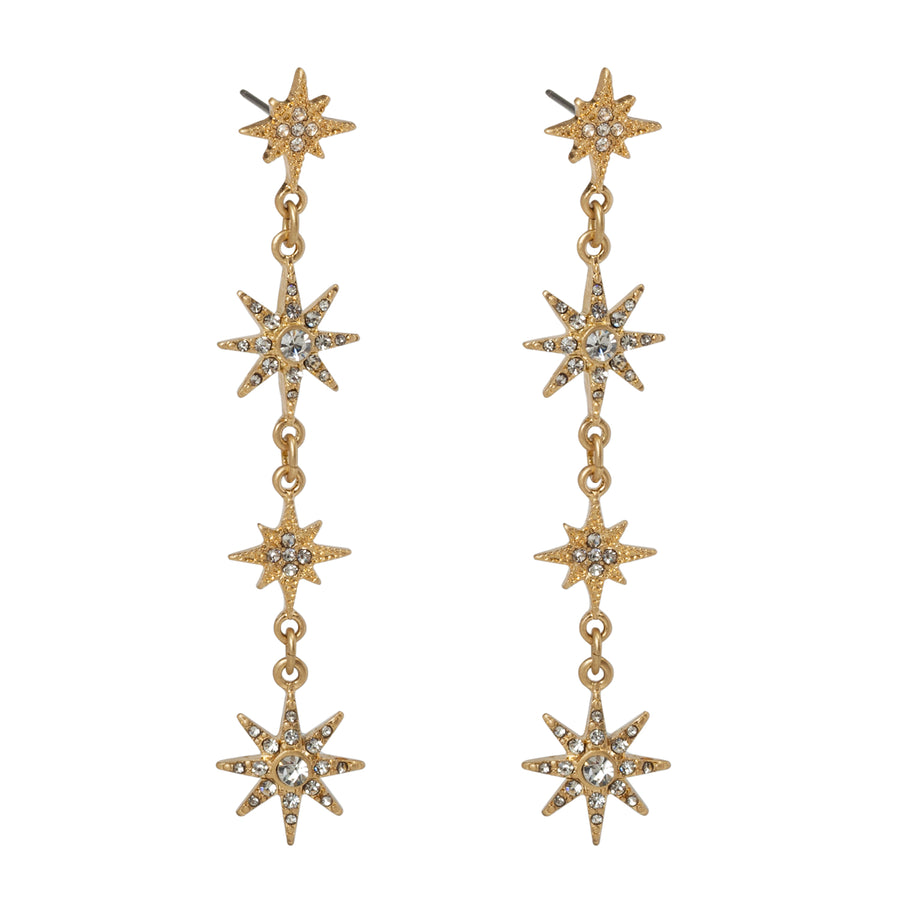 Gold 'Starstruck' Long drop Earrings