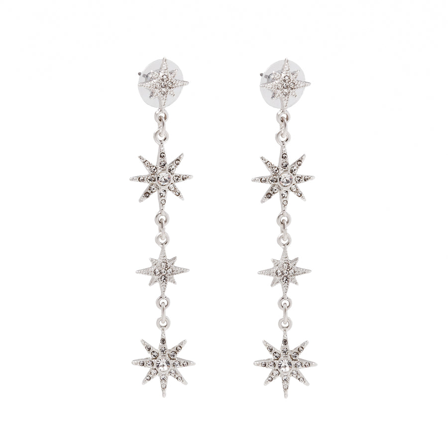 Silver 'Starstruck' Long drop Earrings