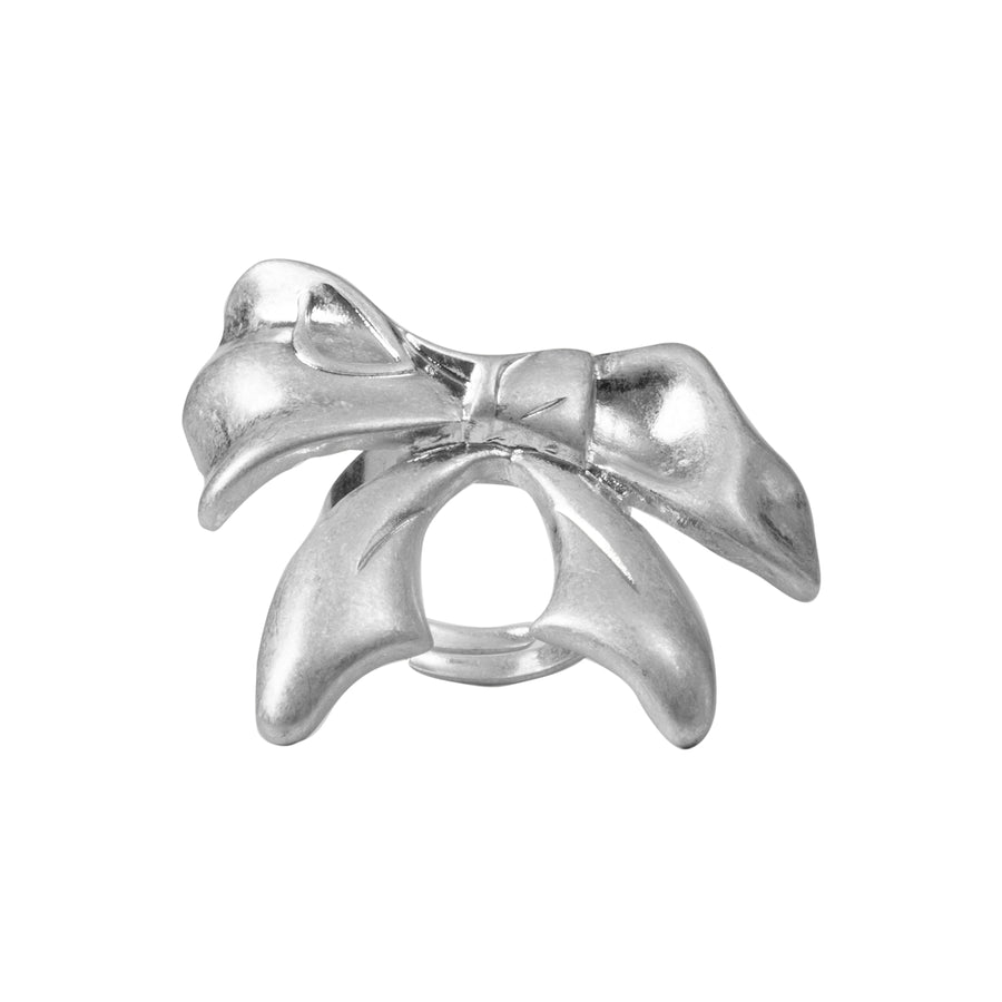 Silver 'Bow' Adjustable Ring