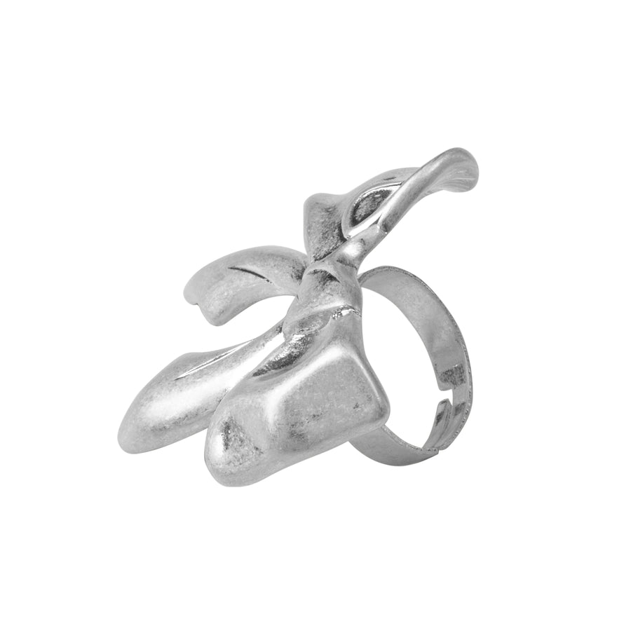 Silver 'Bow' Adjustable Ring