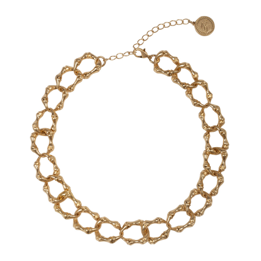 Gold 'Bamboo' Chain Necklace