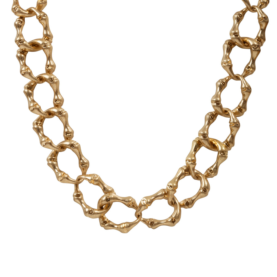 Gold 'Bamboo' Chain Necklace