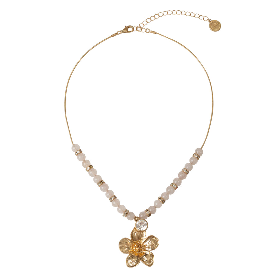 Gold 'Flower' Bead Necklace