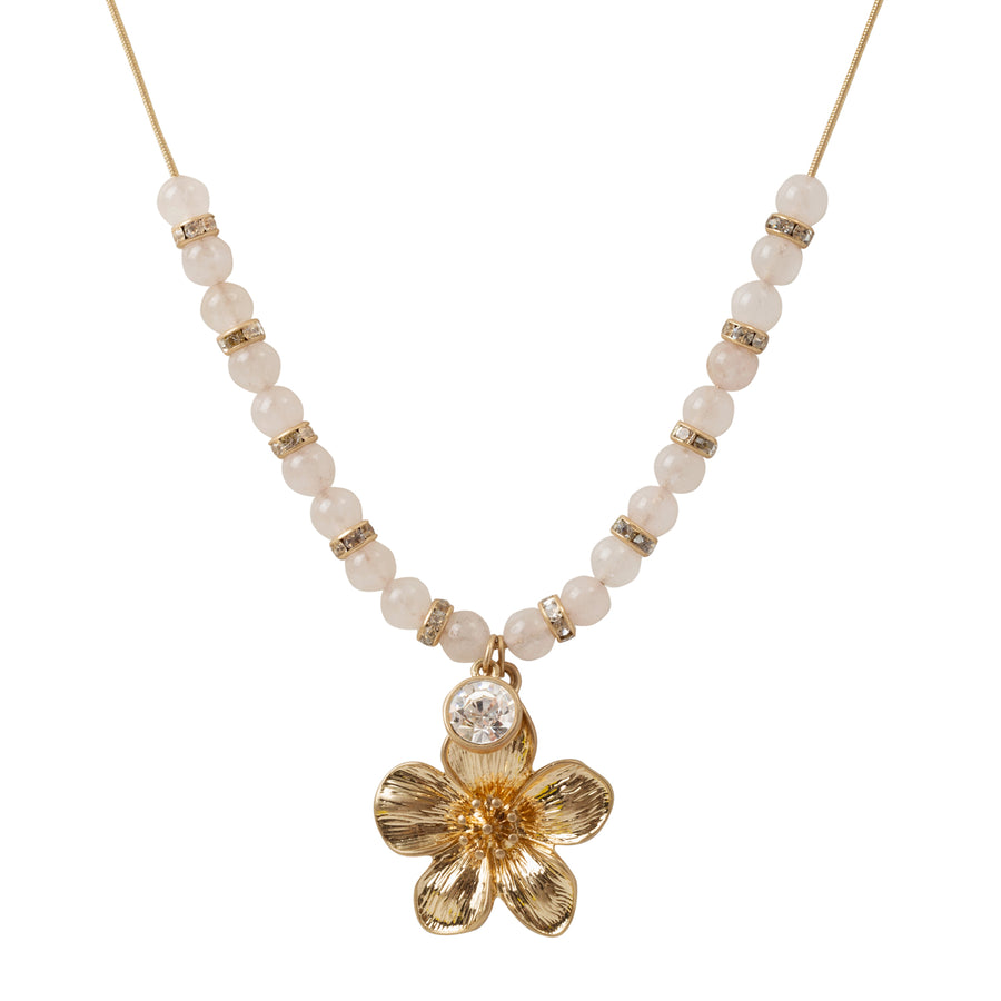 Gold 'Flower' Bead Necklace