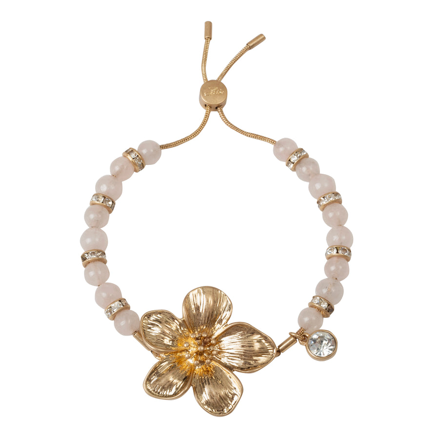 Gold 'Flower' Bead Friendship Bracelet