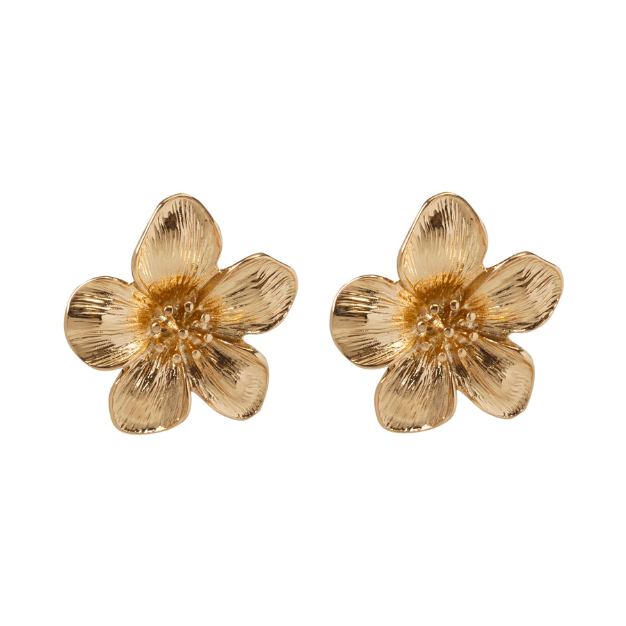 Gold 'Flower' Earrings