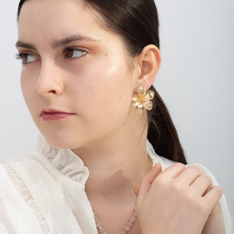 Gold 'Flower' Earrings