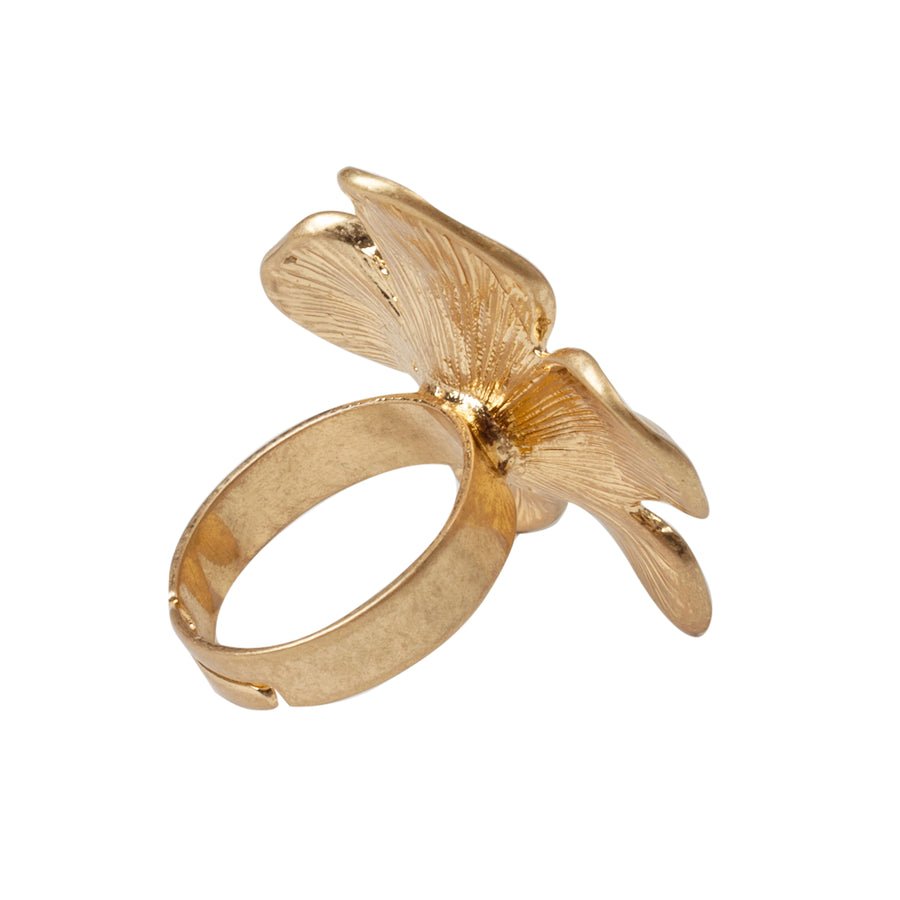 Gold 'Flower' Adjustable Ring